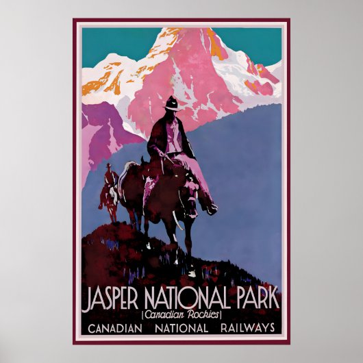 Jasper National Park Poster Canadian Rockies ポスター (正面)