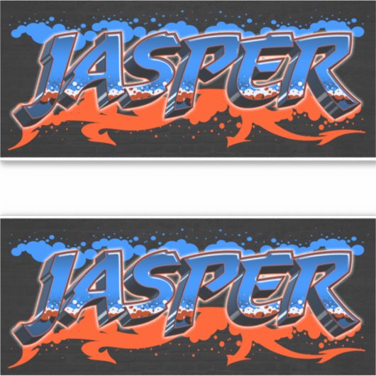 Jasper Vorname Name Graffiti Aufkleber Sticker シール (正面)