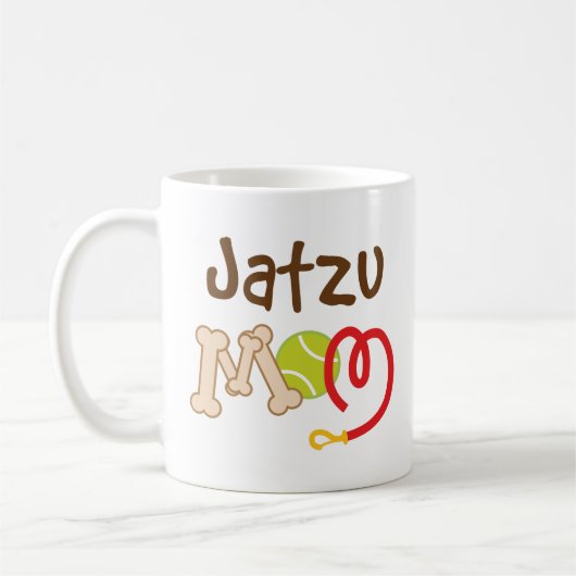 Jatzu犬の品種お母さんのギフト コーヒーマグカップ (左)