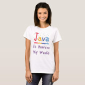 Javaが世界のTシャツに力を与える Tシャツ (正面フル)
