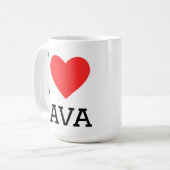 Javaが好き コーヒーマグカップ (正面左)