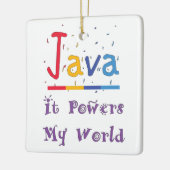 Javaが私の世界に力を与える セラミックオーナメント (左)