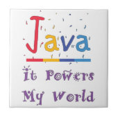 Javaが私の世界に力を与える タイル (正面)