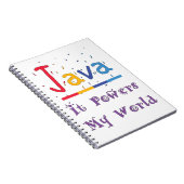 Javaが私の世界に力を与える ノートブック (右側)