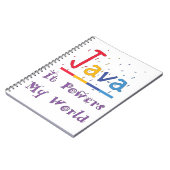 Javaが私の世界に力を与える ノートブック (左側)