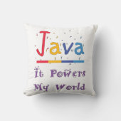 Javaが私の世界の装飾用クッションを強化 クッション (正面)