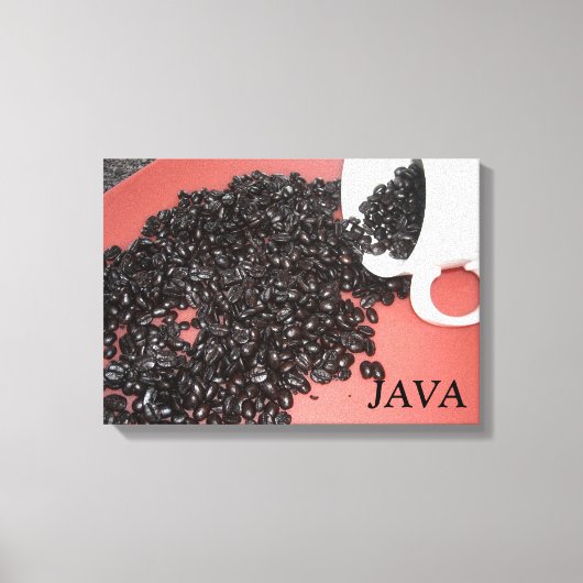 Javaコーヒーデザイン キャンバスプリント (正面)