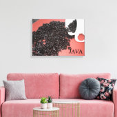 Javaコーヒーデザイン キャンバスプリント (インサイチュ (リビング))