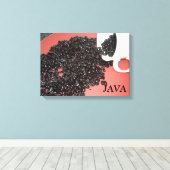 Javaコーヒーデザイン キャンバスプリント (インサイチュ (ウッドフロア))