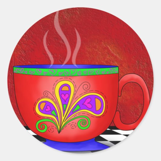 Javaスタンプ ラウンドシール (正面)