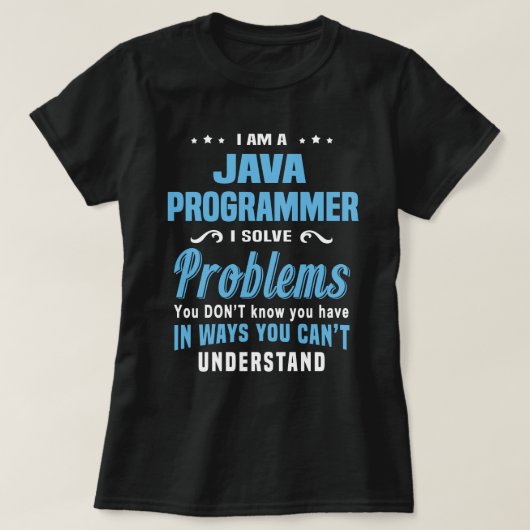 Javaプログラマー Tシャツ (デザイン正面)