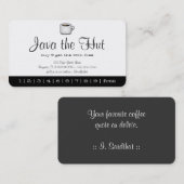 Javaロゴドリンクパンチカード ロイヤリティカード (正面/裏面)