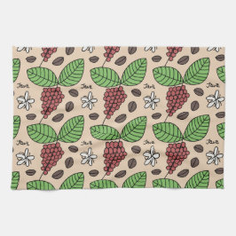 Java植物パターン キッチンタオル