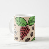 Java植物パターン コーヒーマグカップ (正面左)