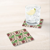 Java植物パターン スクエアペーパーコースター (インサイチュ)