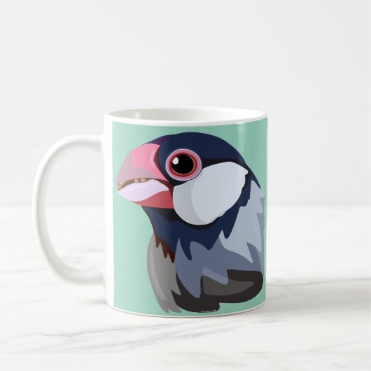 Java+スズメ - シンプル コーヒーマグカップ (左)