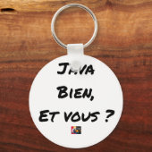 JAVA BIEN, ET VOUS ? - Jeux de mots キーホルダー (正面)