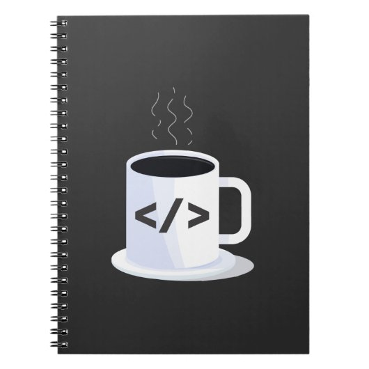 Java Coding Coffee Mugプログラミおもしろいングコード ノートブック (正面)
