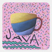 Java Coffee Squareステッカー スクエアシール (正面)