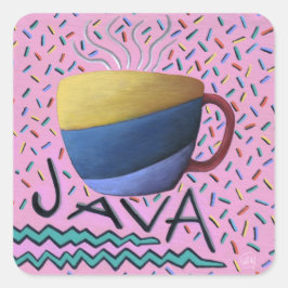 Java Coffee Squareステッカー スクエアシール