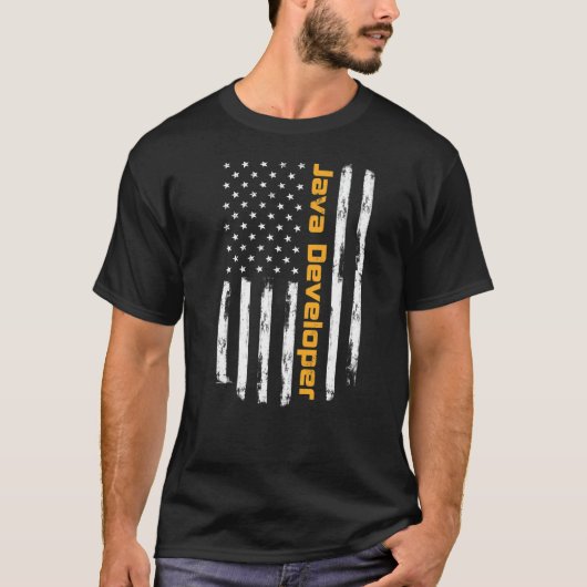 Java Developer 誇りを持った Carrer前向きヴィンテージ Tシャツ (正面)