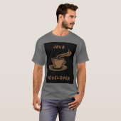 Java Developer Gray Men Tシャツ (正面フル)