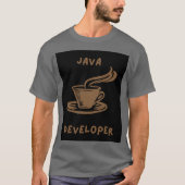 Java Developer Gray Men Tシャツ (正面)