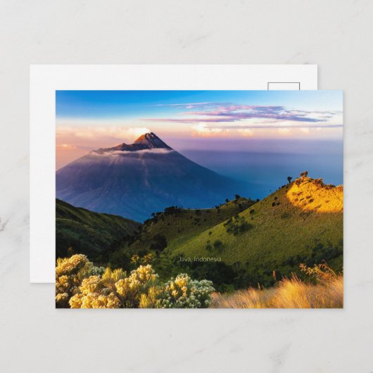 Java, Indonesia picturesque landscape ポストカード (正面/裏面)