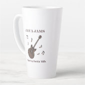 Java Jams-Brewing Rockin' Riffs-コーヒー-ギター- カフェラテマグ (左アングル)