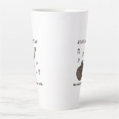 Java Jams-Brewing Rockin' Riffs-コーヒー-ギター- カフェラテマグ (正面)