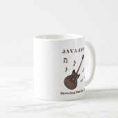Java Jams-Brewing Rockin' Riffs-コーヒー-ギター- コーヒーマグカップ (正面右)