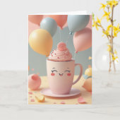 Java Joy Birthday カード (黄色い花)