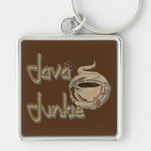 Java Junkie Coffee Loversキーチェーン キーホルダー