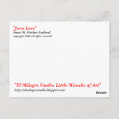 Java Loveポストカード ポストカード (裏面)