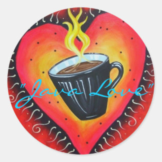「Java Love」スタンプ、20枚 ラウンドシール
