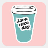 Java Nice Dayステッカー スクエアシール (正面)