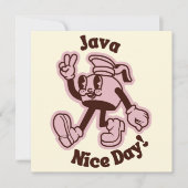 Java Nice Day Coffeeスローガン空白のカード (正面)
