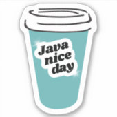 Java Nice Day Vinylステッカー シール (正面)