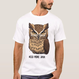 Java Owl コーヒーTシャツ 面白い フクロウ Tシャツ