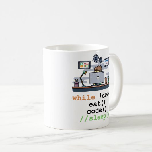 Java Script Coffee Coding コーヒーマグカップ (正面右)