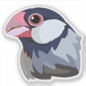 Java Sparrow—simplified  シール (正面)
