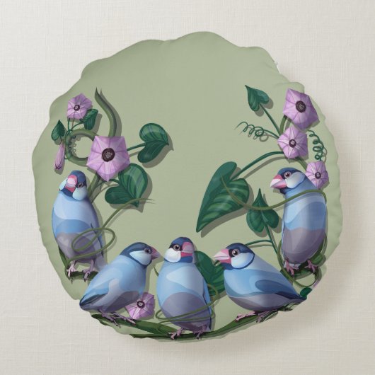 Java sparrows  ラウンドクッション (裏面)