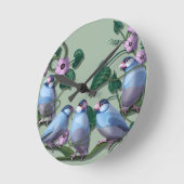 Java sparrows  ラウンド壁時計 (傾斜)