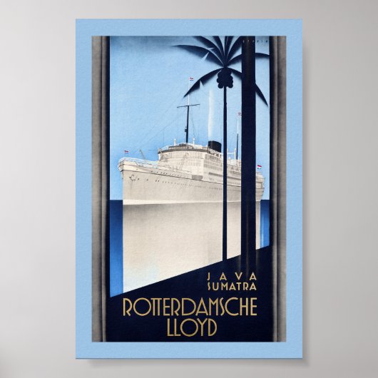 Java Sumatra Rotterdamsche Lloyd ヴィンテージポスター ポスター (正面)