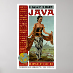 Java Vintage Travelポスターの復元 ポスター