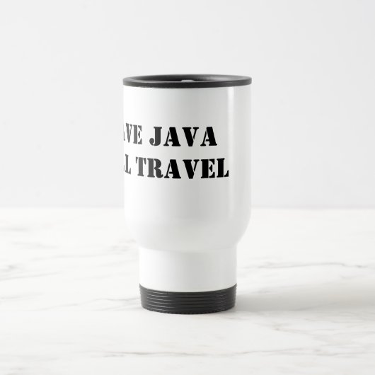 Java Will Travelがある トラベルマグ (中央)