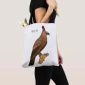 Javan hawk eagle bird cartoon illustration トートバッグ (クローズアップ)
