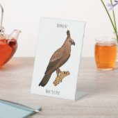 Javan hawk eagle bird cartoon illustration 台座サイン (インサイチュ)