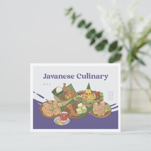Javanese Culinary Indonesia Travel ポストカード (スタンド正面)