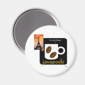 JavaPodz Frigマグネット – ロフランスのスト マグネット (正面/裏面)